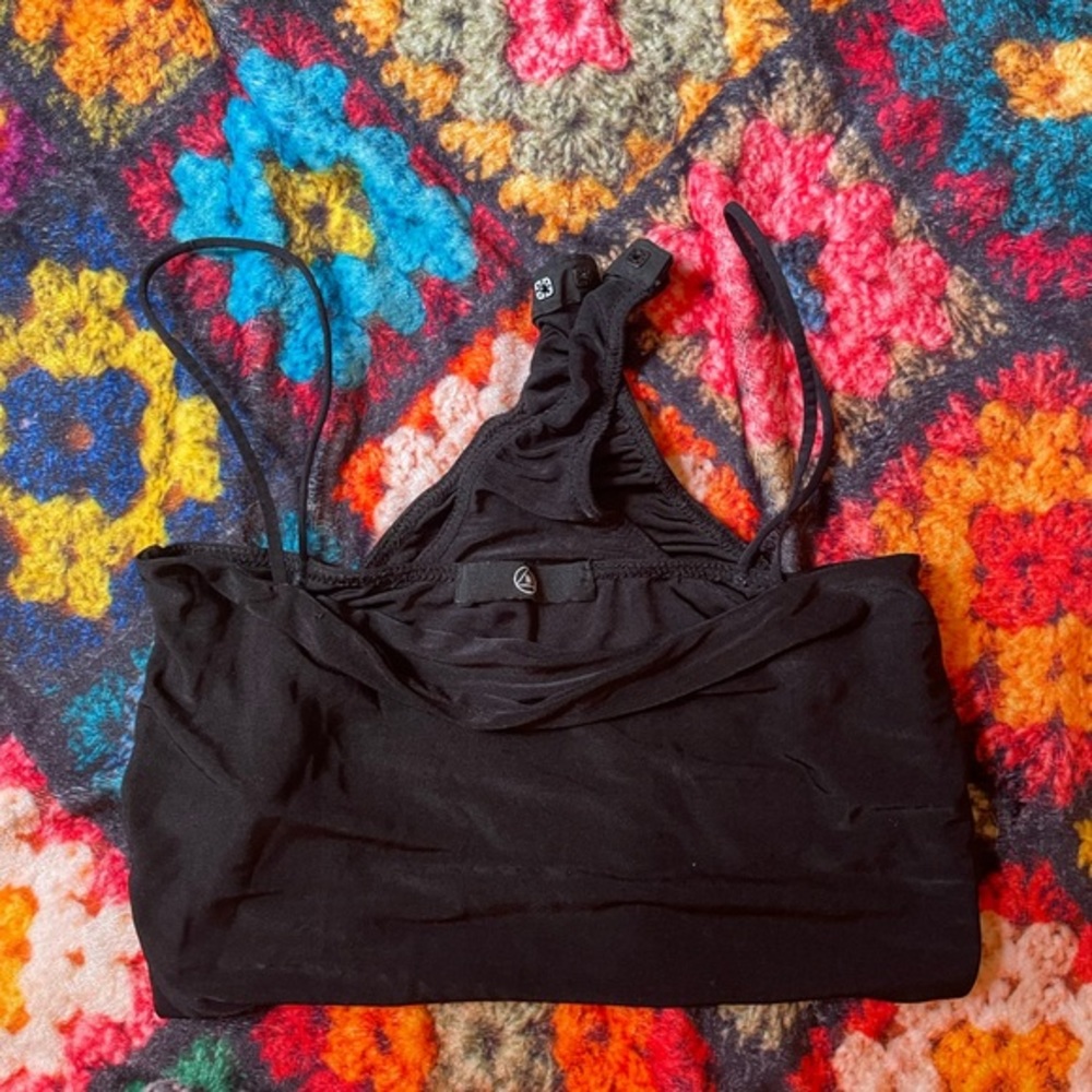 black spaghetti strap bodysuit